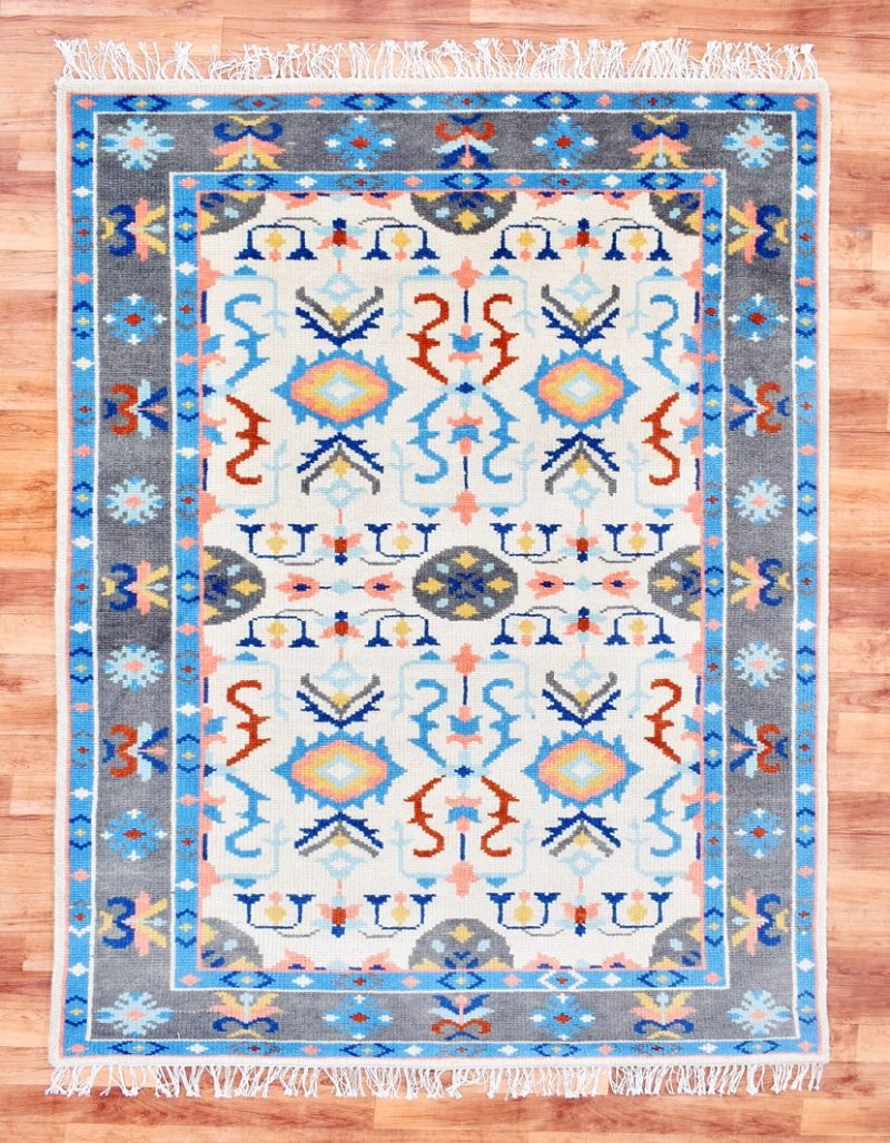 Hk 017 5X8 BLUE BEIGE