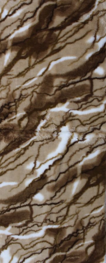 RABIT FUR TEXTURED BROWN 2X5