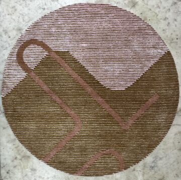 D-133 PINK BROWN ROUND 5X5