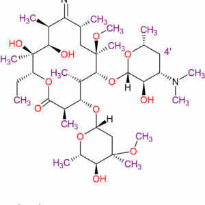 Chemical Structure of Clarithromycin EP Impurity C 127253-06-9
