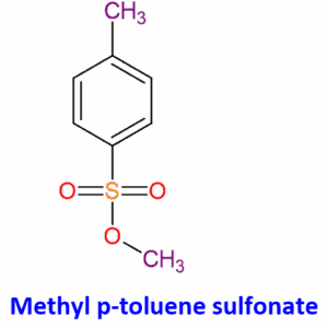 Chemical Structure of Methyl P-Toluene Sulfonate , CAS NO. 80-48-8