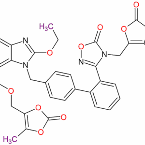 Chemical Structure of Dimedoxomil Azilsartan Molecular Formula C35H28N4O11