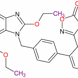 Chemical structure of Ethyl Azilsartan C27H24N4O5
