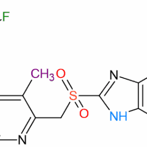 Chemical Structure of Lansoprazole Sulfone Molecular Formula C16H14F3N3O3S