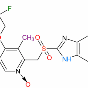 Chemical Structure of Lansoprazole Sulfone N-Oxide Molecular Formula C16H14F3N3O4S