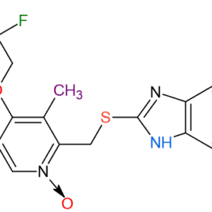 Chemical Structure of Lansoprazole Sulfide N-Oxid Molecular Formula C16H14F3N3O2S