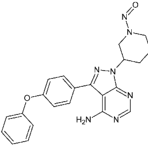 1-(1-nitrosopiperidin-3-yl)-3-(4-phenoxyphenyl)-1H-pyrazolo[3,4-d]pyrimidin-4-amine