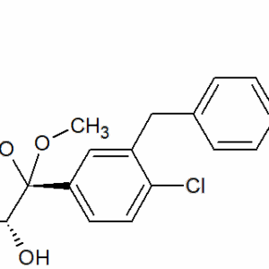 1-Chloro-4-(1-methoxy-D-glucopyranos-1-yl)-2-(4-(S)-tetrahydrofuran-3-yloxy-benzyl)-benzene