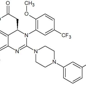 (4S)-2-{8-fluoro-2-[4-(3-methoxyphenyl) piperazin-1-yl]-3-[2-methoxy-5- (trifluoromethyl) phenyl]-3,4-dihydroquinazolin-4-yl}acetic acid