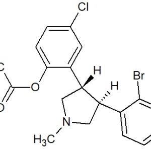 2-((3S,4S)-4-(2-bromophenyl)-1-methylpyrrolidin-3-yl)-4-chlorophenyl acetate