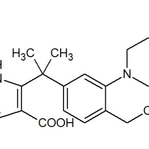 6-cyano-2-{2-[4-ethyl-3-(4-(morpholin-4-yl)piperidin-1-yl)phenyl]propan-2-yl}-1H-indole-3-carboxylic acid