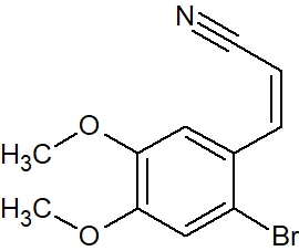 2-Bromo-4, 5-dimethoxy hydrocinnamo nitrile