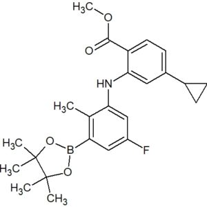 Methyl 4-cyclopropyl-2-((5-fluoro-2-methyl-3-(4,4,5,5-tetramethyl-1,3,2-dioxaborolan-2-yl)phenyl)amino)benzoate