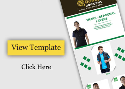 E commerce Template Design To Promote Uniforms Store